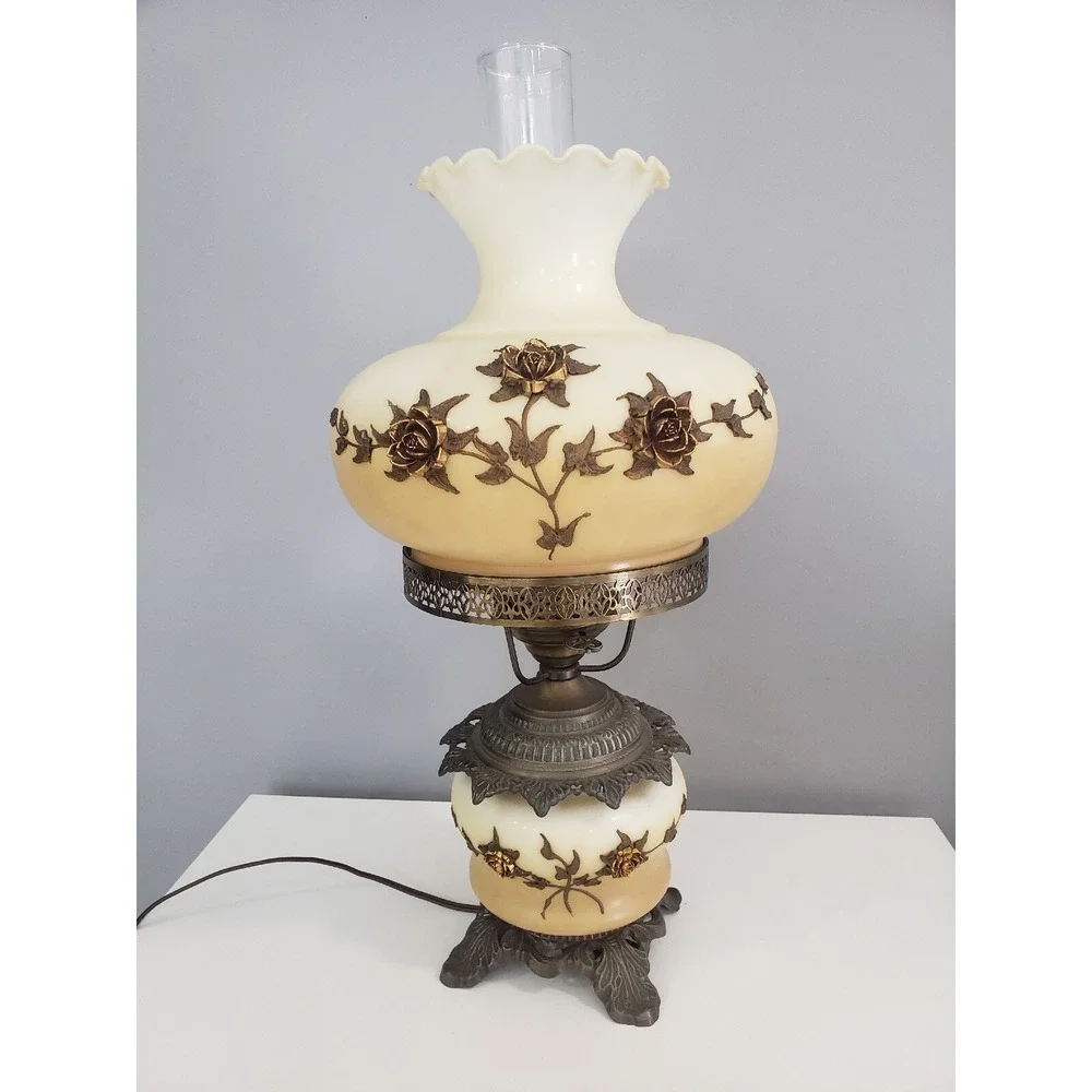 Vintage Hollywood Regency Falkenstein Victorian Gothic Gone Wind Hurricane‎ Lamp